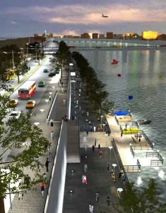 Projected Rendering of the Sabarmati Riverfront Development Project Projected Rendering of the Sabarmati Riverfront Development Project