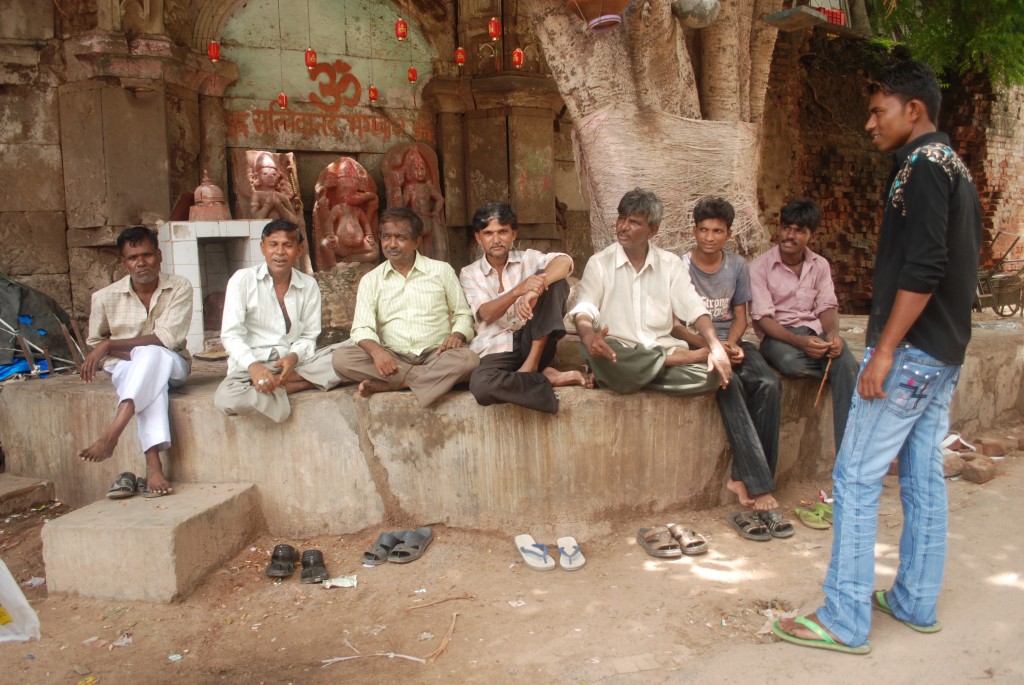 Men Relazing at the Gujari Bazaar Men Relazing at the Gujari Bazaar